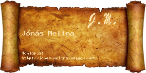 Jónás Melina névjegykártya