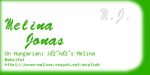 melina jonas business card
